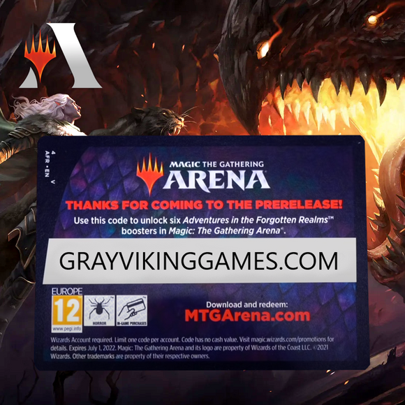 Adventures in the Forgotten Realms Prerelease Pack Code (6 Boosters) MTG Arena Code MTGA Code
