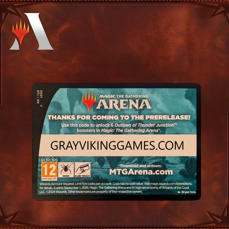 Outlaws of Thunder Junction Prerelease Pack Code - 6 Boosters (max 5) Regular price $3 95 $3.95