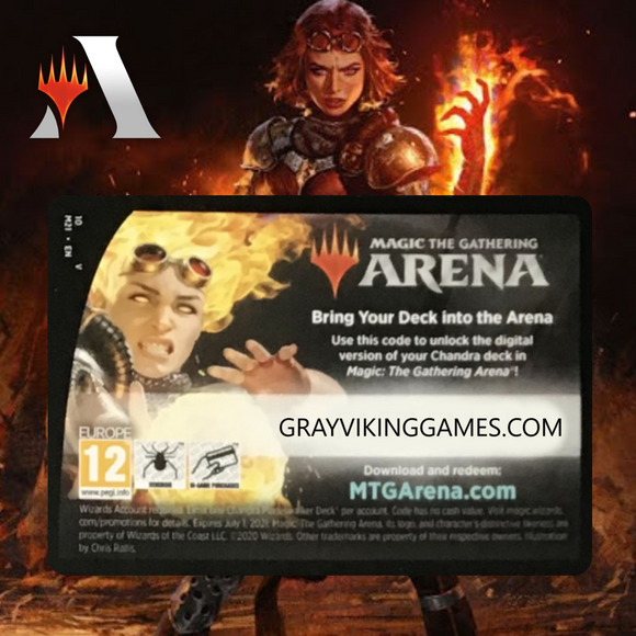 MTGA MTG Arena Core Set 2021 Chandra Planeswalker Deck Code
