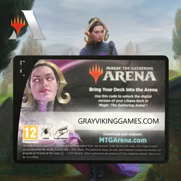 MTGA MTG Arena Core Set 2021 Liliana Planeswalker Deck Code