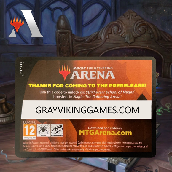 MTGA MTG Arena Strixhaven PreRelease Pack Code (6 Boosters)
