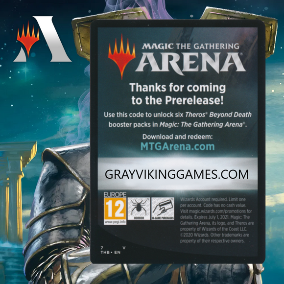 MTGA MTG Arena Theros Beyond Death PreRelease Pack Code (6 Boosters)