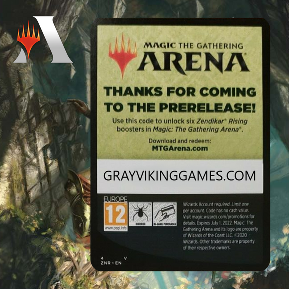 MTGA MTG Arena Zendikar Rising PreRelease Pack Code (6 Boosters)